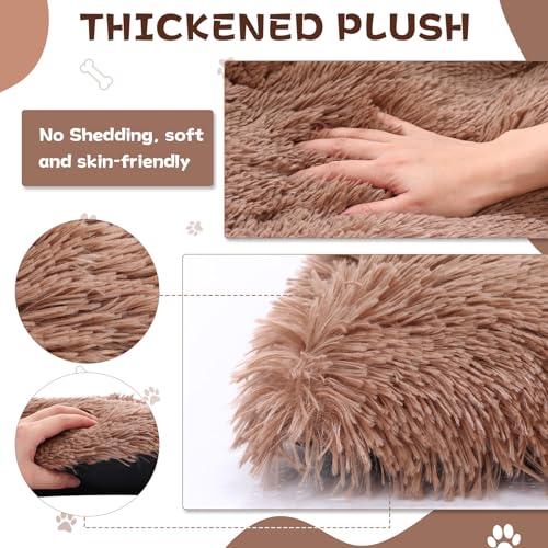 Soaoo 2 Pcs Plush Dog Beds Fluffy Pet Bed Pads Soft Dog Crate Bed Mat Calming Anti-Slip Machine Washable Kennel Mat for Sleeping and Anti Anxiety for Large Medium Small Dogs Khaki(31.5 x 21.65”) Soaoo 2 Pcs Plush Dog Beds Fluffy Pet Bed Pads Soft Dog Crate Bed Mat Calming Anti-Slip Machine Washable Kennel Mat for Sleeping and Anti Anxiety for Large Medium Small Dogs Khaki(31.5 x 21.65”)