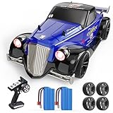 DEERC ラジコン ドリフト ラジコンカー オフロード 高速 車 リモコンカー 電動RCカー おもちゃ 35km/h 四輪駆動 6つライトモード 2種類タイヤ 独立懸架システム 1/16 操作時間40分 RTR 2.4GHz 子供 小学生 中学生 6歳 8歳 10歳 子供向け 大人向け 男の子 彼氏 父親 誕生日 プレゼント 贈り物 ギフト 入学 こどもの日 16302 ブルー