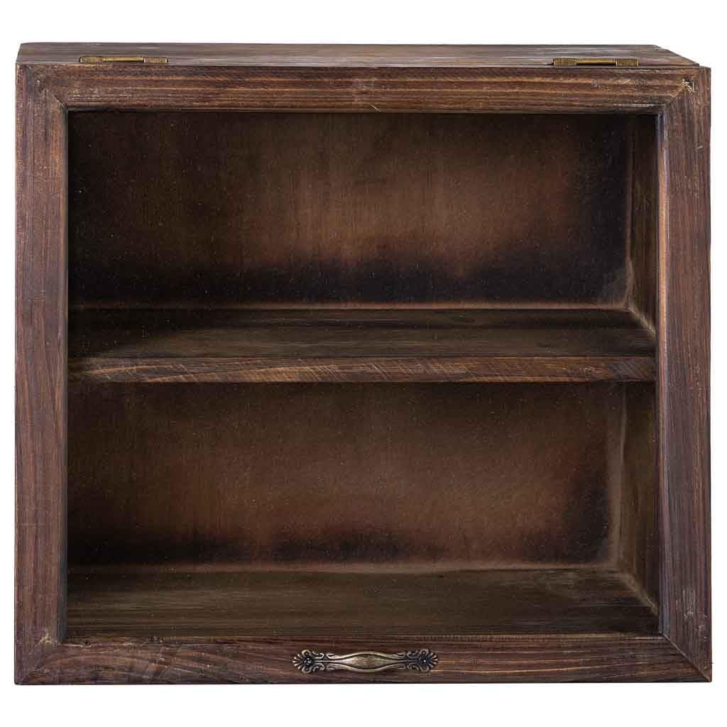 WANDERLUST DECO Vitrina de Madera con 1 Puerta y 1 balda 40x25x35h cm