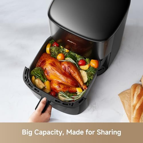 MOVA FD10s Pro Air Fryer with Dual HeatSync System, 360° Hot Poly-Air, Ceramic Coating and Metal Interior, Large 6L Capacity, Precise Control from 40°C to 230°C, 12 Recipes - 4