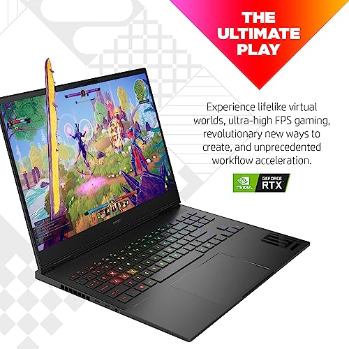 Image of HP OMEN Transcend 16 inch Laptop Bundle, WQXGA 240Hz Display, 7ms Response Time, 13th Generation Intel Core i7-13700HX, 16 GB RAM, 512 GB SSD, NVIDIA GeForce RTX 4070 GPU (8 GB), 16-u0020nr (2023)