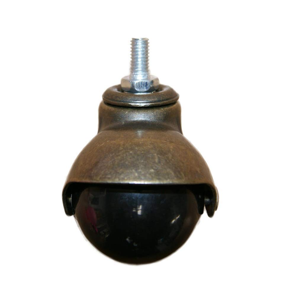 Ruote girevoli a Sfera in Bronzo Anticato da 2 Pollici, con Filettatura M8/M10, per sedie da Ufficio, divani e tavolini, Resistenti ed Eleganti (M10, 10 Pezzi)