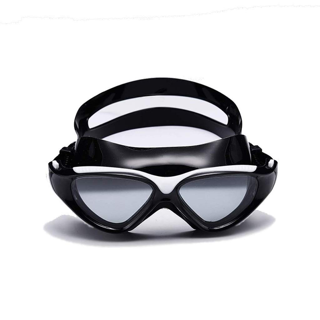 WZHZJ Swim Goggles, Swimming Goggles Anti Fog No Leaking with UV Protection and Clear Lens Wide-Vision for Men Women Adult Youth (Color : Black)