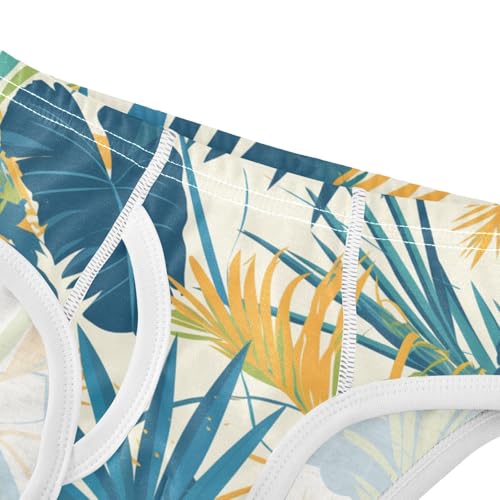 KLL Palm Tropical Pattern Exotic Toddler Boys' Pure Cotton Underwear Briefs Cute Children Undies4
