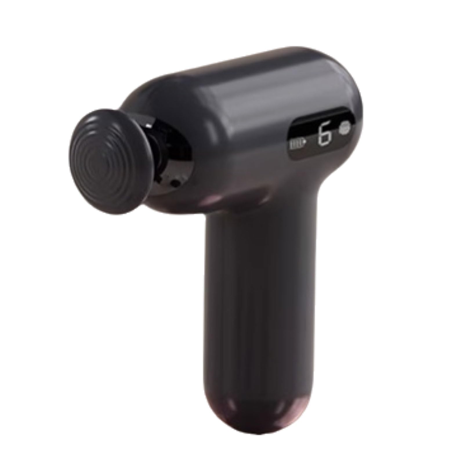 Portátil Pistola de masaje de plástico con 6 velocidades y 4 cabezales de masaje. Masajeador de tejido profundo silencioso de bolsillo for aliviar el dolor. poderoso(Noir)