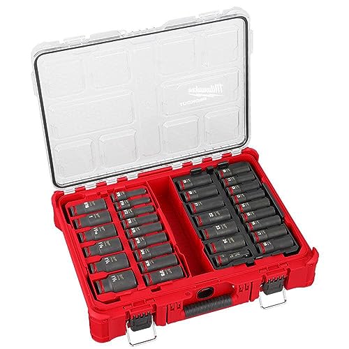 Milwaukee Electric - Shockwave Impact Duty. Socket 1/2. DR 31PC PACKOUT