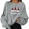 Pull De Noel Femme Renne De pour La Longue Manches Tops Christmas Sweater Pulls Col Rond Sweat-Shirt Hiver Chaud Santa Wapiti Imprimé Assortis à Manches Longues AppropriéEs Ample