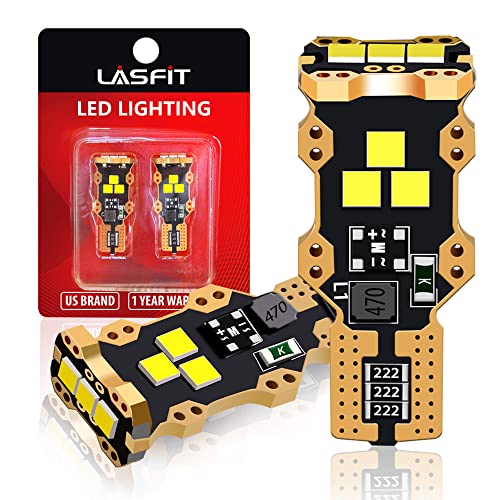 LASFIT 921 LED Bulb Reverse Light, 912 T15 6000K White Canbus Error Free W16W 906 904 Backup Light Replacement Cargo Lights for Car Trunk, Super Bright, Pack of 2