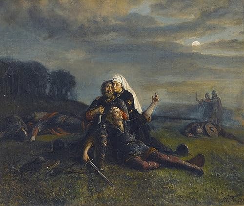 Lienzo decorativo el Santo Olav de Peter Nicolai Arbo para pared de dormitorio (60x90cm)