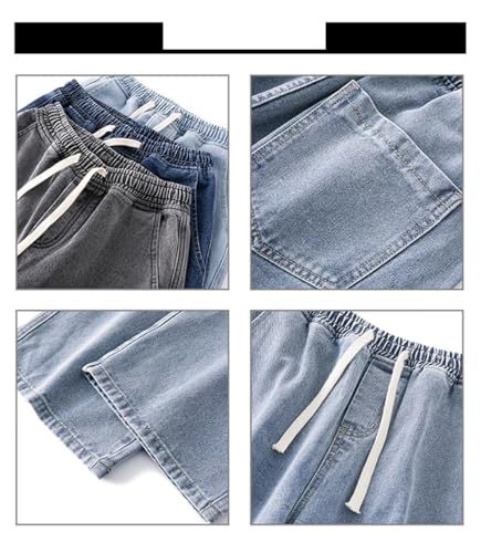 Men's Solid Color Trendy Jeans Pant Straight Loose Vintage Streetwear Hip Hop Daily Casual Wide-Leg Pants2