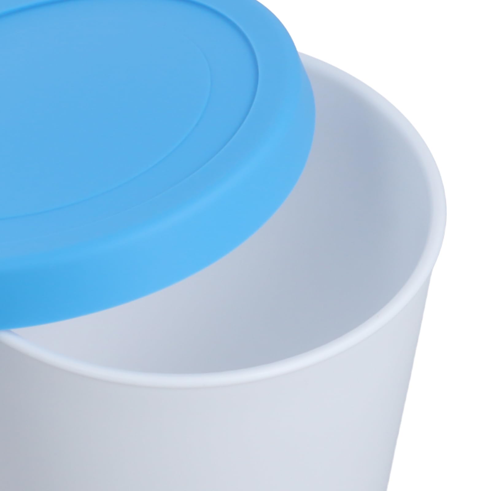 HOIGON 6 Stück Eiscreme-Behälter, 12,4 x 13,7 cm, wiederverwendbare Eiscreme-Behälter mit Silikondeckeln in 6 Farben, hausgemachte Eiscreme-Behälter für Zuhause und Geschäft