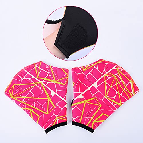 1 Pair Swimming Gloves Aquatic Fitness Water Resistance Gloves Webbed Gloves For Swimming Training Webbed Gloves Water Exercise Equipment For Pools Swim Gloves For Women (Large) #TOP4