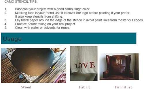 Miniatura 4 de Plantilla decorativa de cachemira para pintar en paredes, muebles y manualidades (tamaño A3)