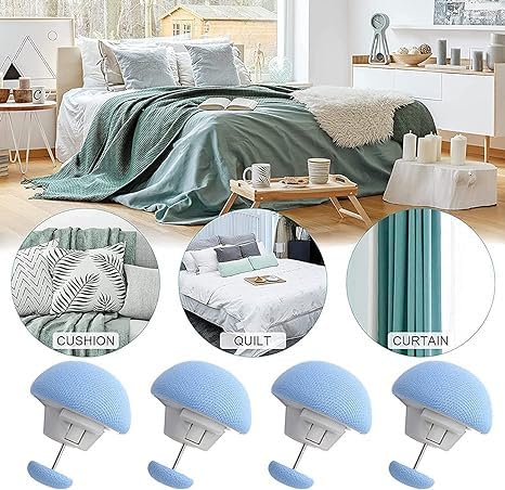 TRIBEAZI Bedsheet & Blanket Clips (Pack of 5) | Strong Grip for Quilts, Curtains, Sofa Covers | Multi-Purpose Reusable Holders for Home(Multi) 4