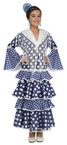 My Other Me Girl's Flamenco Alvero Costume - Blue (Viving Costumes) 3-4 años blue