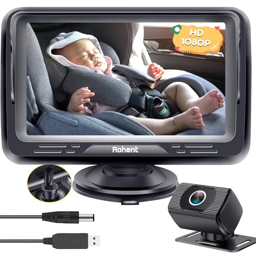 Image of Rohent Car Camera for Baby USB: Plug and Play Easy to Install Crystal Night Vision Wide View Angle for Newborn Infant Safety