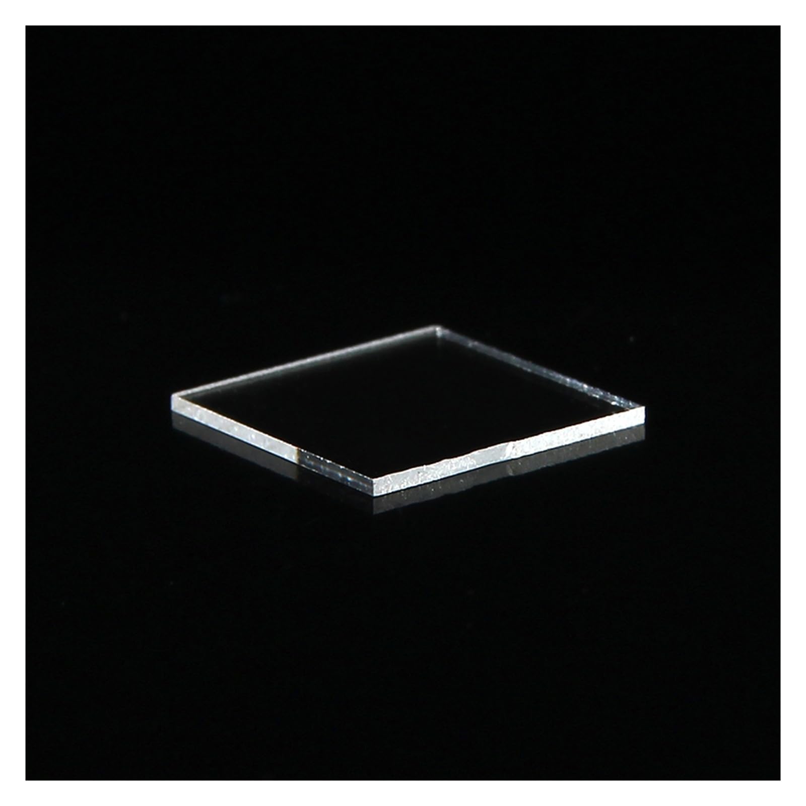 JGS1 – plaque de verre Quartz carrée UV, Ultra fine, haute précision, transmission, résistance à la chaleur, plusieurs tailles, laboratoire optique personnalisé, 10 pièces(L4 W2 T0.1mm)