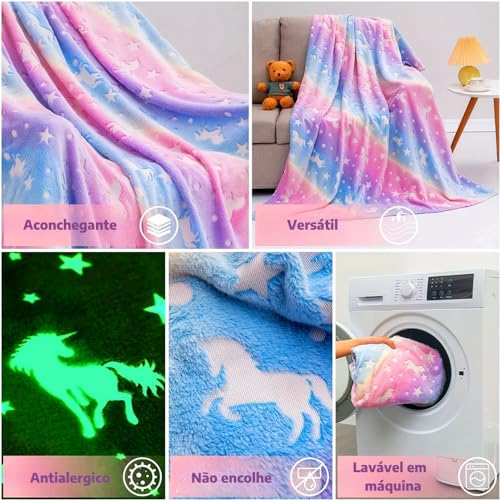 Cobertor Manta Infantil Brilha no Escuro Sortido (Estampa 1)