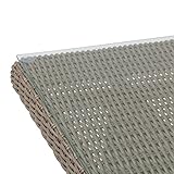 greemotion Tisch New York braun, Esstisch inklusive Glasplatte, Terassentisch für 4 Personen, Gartentisch aus hochwertigem Aluminiumgestell und Poly-Rattan, witterungsbeständig und pflegeleicht - 4