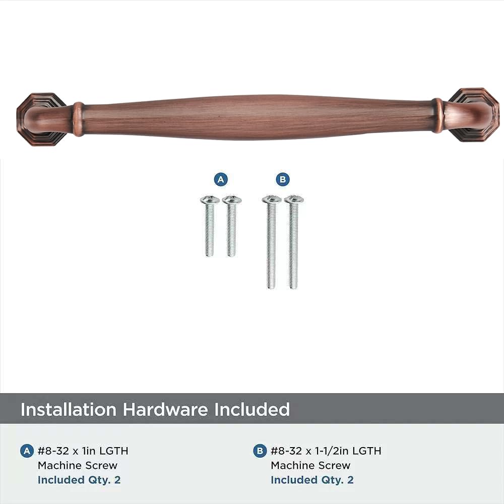KHTUMEWARE-80324 Brushed Antique Copper Cabinet Pulls CTC 3 in (76 mm) 10-Pack in Brushed Antique Copper — KHTUMEWARE