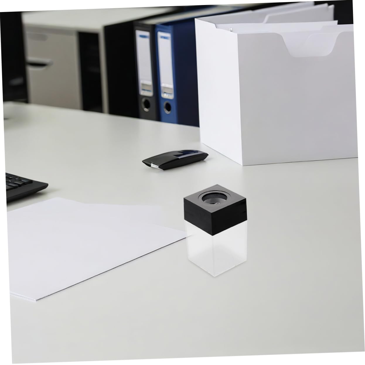 Tofficu 12 Piezas Caja de Clips Magnéticos Contenedor de Plástico Porta Clips Magnetico Organizador de Escritorio de Oficina