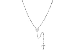 Stunning Silver Rosary Necklace: A Symbol of Faith and Style