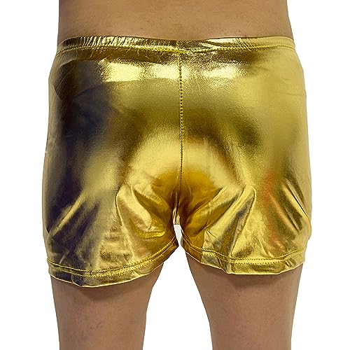 Men's Shiny Metallic Boxer Briefs Drawstring Shorts Pants Swimsuit Trunks Underpants Underwear2
