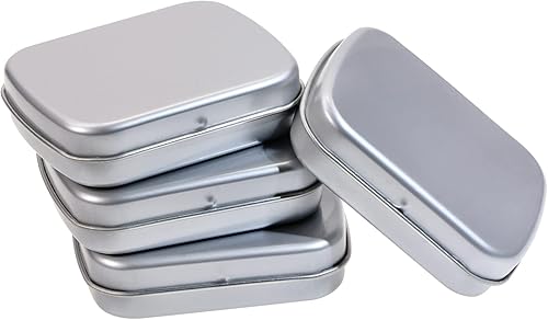 Mini Skater Small Metal Portable Storage Box, Mini Rectangle Empty Hinged Tins with Lid, Home Organizer for Drawing Pin, Pills, Candies, Earring and