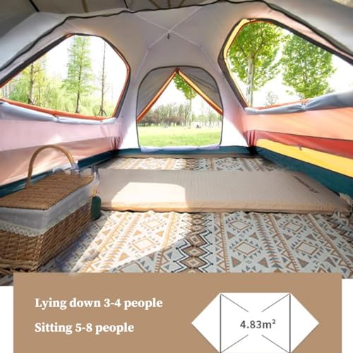 Carpa de camping ligera para 5-8 personas color naranja miniatura 2