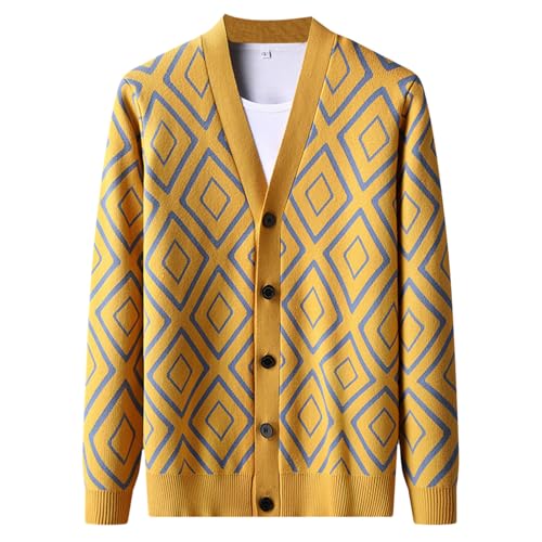 Chaqueta sueter de manga larga en lana premium jersey de punto solido elegante para hombre