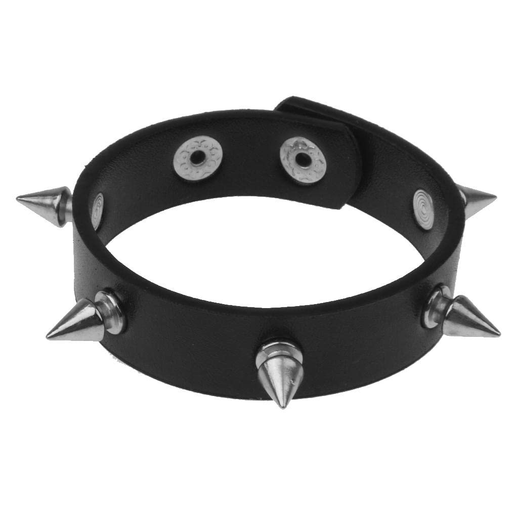 CALANDIS® Unisex Punk Rock Handmade Pu Leather Bangle Bracelet Cuff Wristband (B09ZTYKYWW) Amazon Price History, Amazon Price Tracker
