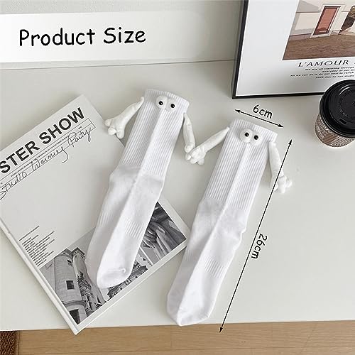 Flintronic Magnetische sokken, 2 paar handsokken, grappige magnetische zuignappen, 3D-poppensokken met handen, vriendschapssokken, uniseks, grappige paar handsokken, voor koppels - Afbeelding 3