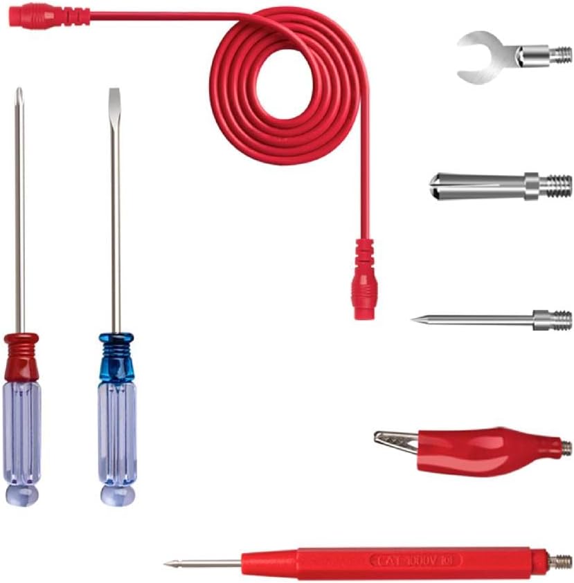 18-in-1 Multimeter Test Leads Replaceable Silicone Jumper-Wires with Clip Probes Banana-Plug Power-Test Clips- Electrical