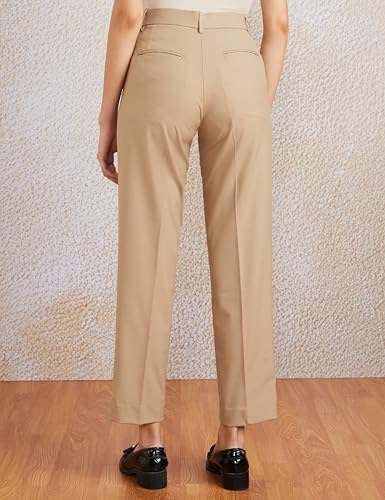 Image of Amazon Brand - Symbol Women's Tapered Fit Formal Trouser (Mid Rise | Ankle Length |Formal Pants | Office Wear) (Available in Plus Sizes)