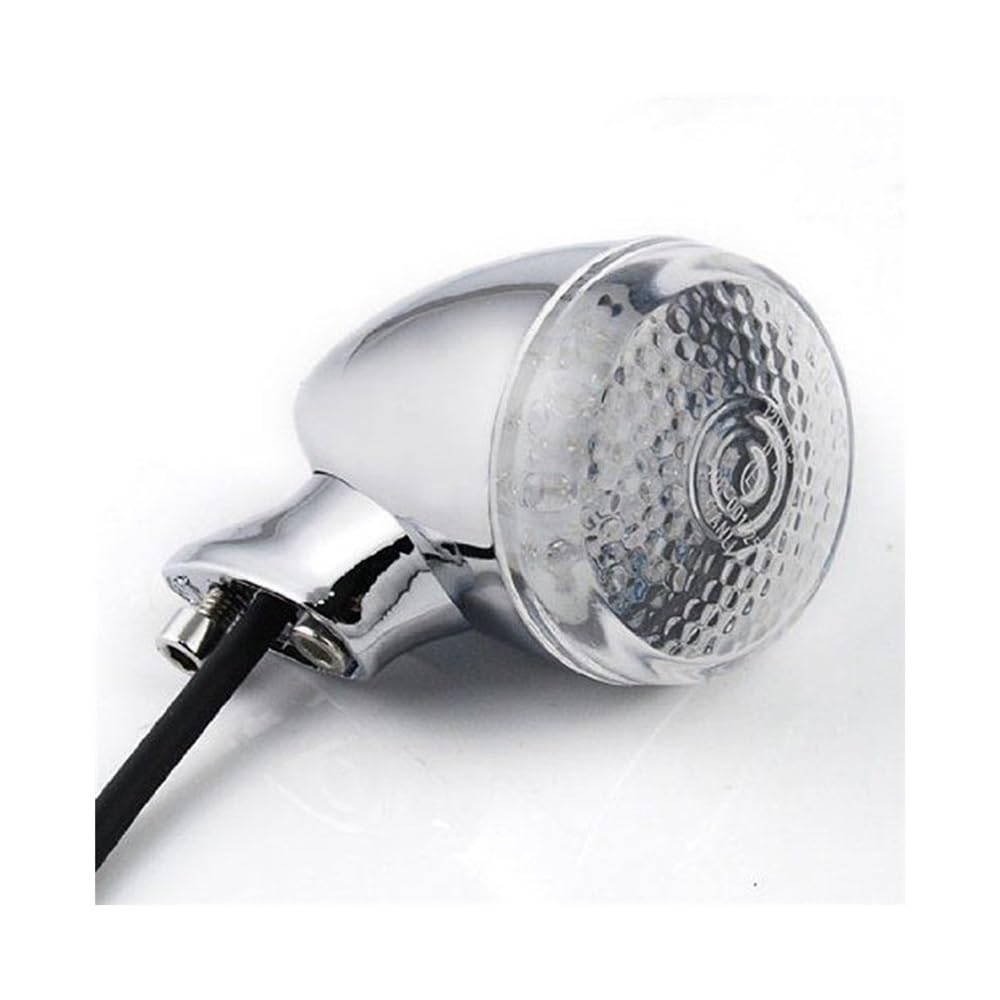 Motocletta Scooter Indicatore di Direzione Luce Indicatore luminoso di indicatore di direzione a LED per lampada ambra posteriore cromata per motocicletta per Ha&rley