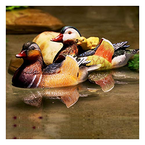 Sculpture jardin canard mandarin résistant aux intempéries