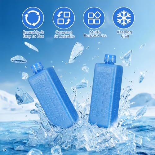Homoyoyo Ice Packs for Portable Air Conditioner Fans, 8Pcs Mini Reusable Freezer Packs for Swamp Cooler, Slim Ice Crystal Boxes for Lunch Box Cooler Bag Camping Fan Cooling Accessories for Efficient - image 8