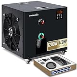 SereneLife Cold Plunge Chiller System - 1/2 HP 2290w, 132 Gal Max Volume Ice Bath Water Chiller with Quiet Design Cooling Refrigeration Compressor, 19