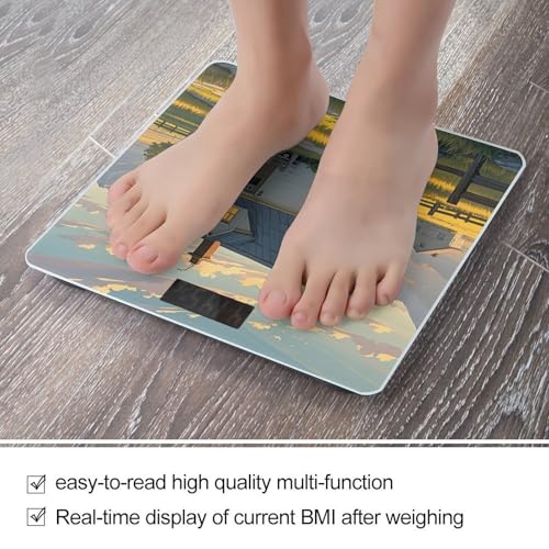 Báscula Digital de Baño FekiLoot con Plataforma Ancha y LCD miniatura 5