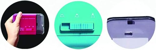 Miniatura 4 de ELM Hall Art Sacapuntas eléctrico portátil V5 3 etapas de control de espesor (negro)