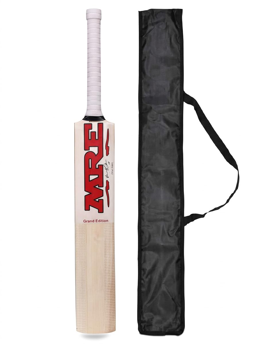 Cricket Bat Popular Willow with Cover for Men's and Adult All Tennis Ball (Natural, Size -5),-picture-16