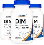 Nutricost DIM (Diindolylmethane) 300mg, 120 Capsules with BioPerine (3 Bottles)