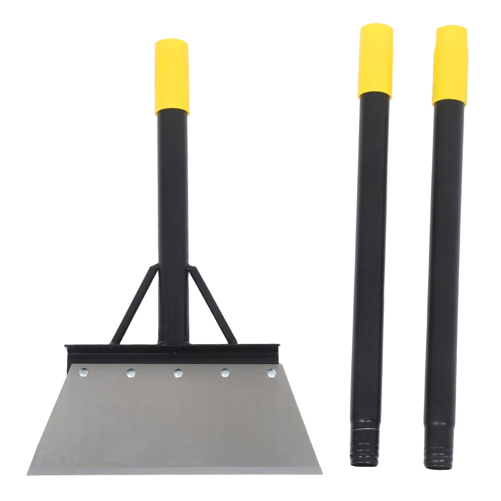 TOYANDONA Raschietto per Impieghi Gravosi Lama Affilata e Manico Regolabile 127 CM Pala Piatta in Metallo per Diserbo Rimozione Ghiaccio e Pulizia Bordi Prato Utensile Giardinaggio per