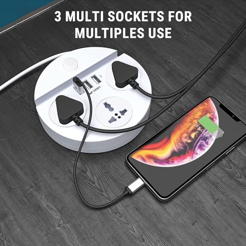 Ant Esports PS330 Power Strips with 3 Universal Socket and 3 USB-A, 3-Meter Cord, 2500-Watt, Fireproof Material, Heavy Duty Cable Overload... - Image 5