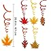 Supla 40 Pack Fall Party Decorations Set – Includes Autumn Hanging Paper Fans Pom Poms Fall Maple Leaves Party Swirls Streamers Fall Banner Backdrop Garland String for Thanksgiving Wedding Birthday