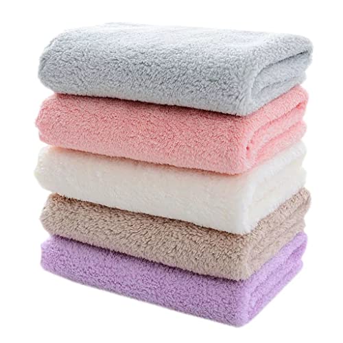 Serviette de bain velours corail pour le visage serviettes de bain en polyester - 5