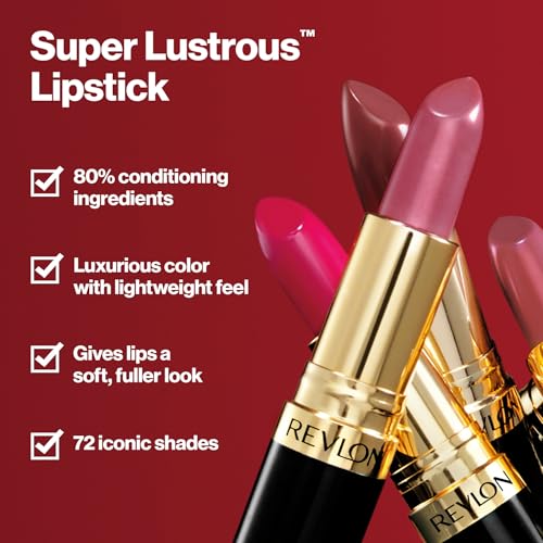 Image of Revlon Super Lustrous Lipstick, Creamy Formula For Soft, Fuller-Looking Lips, Moisturized Feel, 809 Wild Saffron, 0.15 oz (Pack of 2)