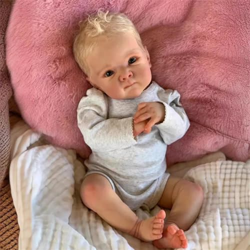 Muñeco Reborn Bebé Realista 18 Pulgadas Niño miniatura 1