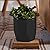 Bloem Tuxton Modern Hexagon Small Planter: 10" - Black - Matte Finish, Durable Resin, Modern Design, Optional Drainage Holes, for Indoor and Outdoor Use, Gardening, 2.7 Gallon Capacity