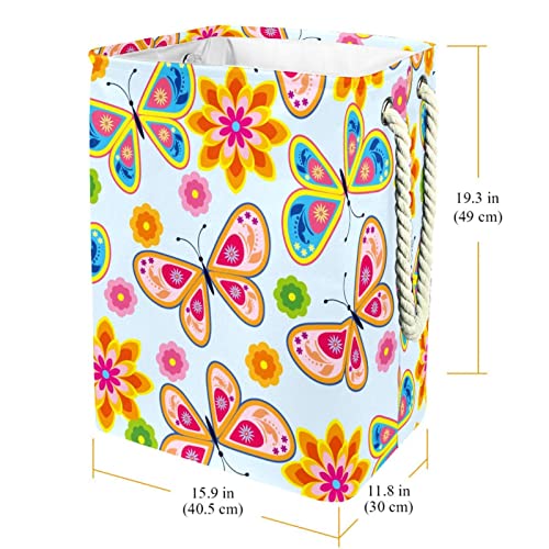 Panier à linge coloré avec poignées pour vêtements de chambre